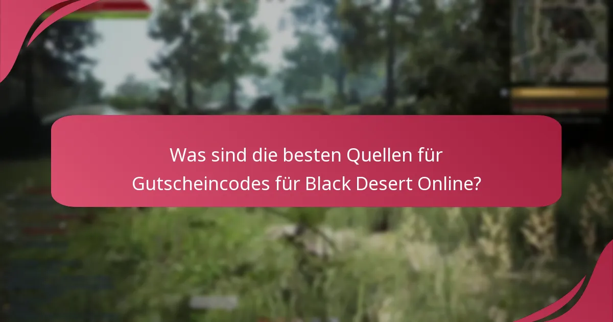 Wie zuverlässig sind die Quellen für Gutscheincodes für Black Desert Online?
