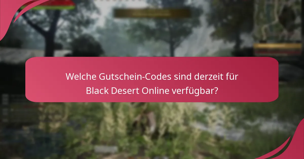 Was sind die Vorteile der Verwendung von Gutschein-Codes in Black Desert Online?